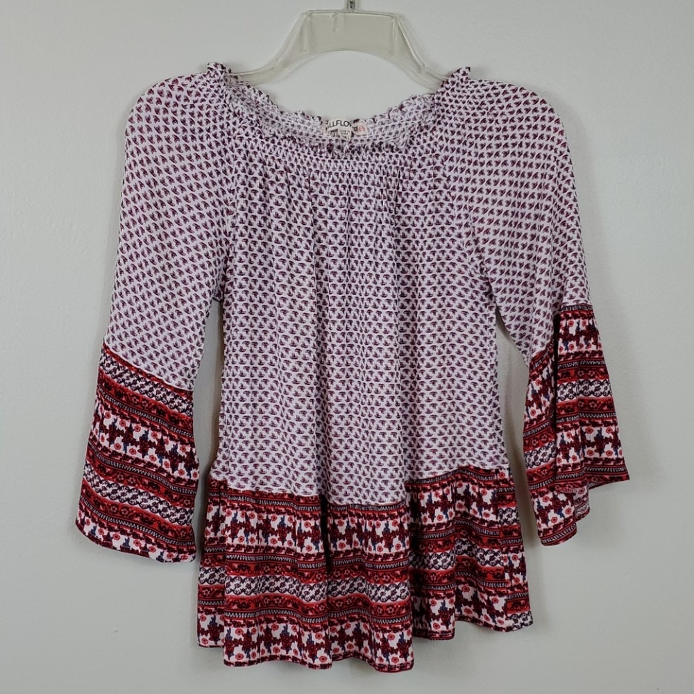Wallflower Bohemian Off-Shoulder Printed Top L